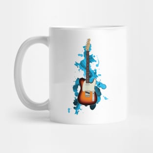 T-Style Electric Guitar Sunburst and Rosewood Mug